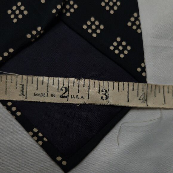Polo Ralph Lauren Black Geometric Shape Silk Tie 4"x57" Made in USA - Picture 7 of 8